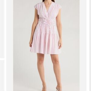 10 Crosby Derek Lam Pink Striped Women's Dress